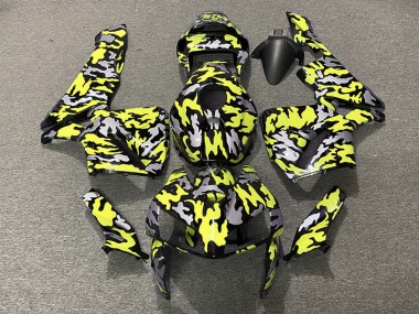Camouflage & Jaune Fluo 2005-2006 Honda CBR600RR Carénage Moto
