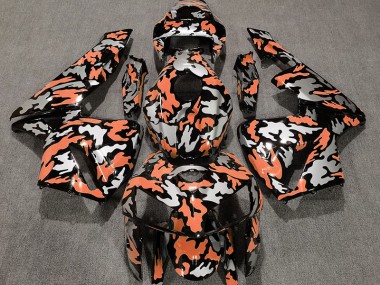 Camouflage & Orange Clair 2005-2006 Honda CBR600RR Carénage Moto