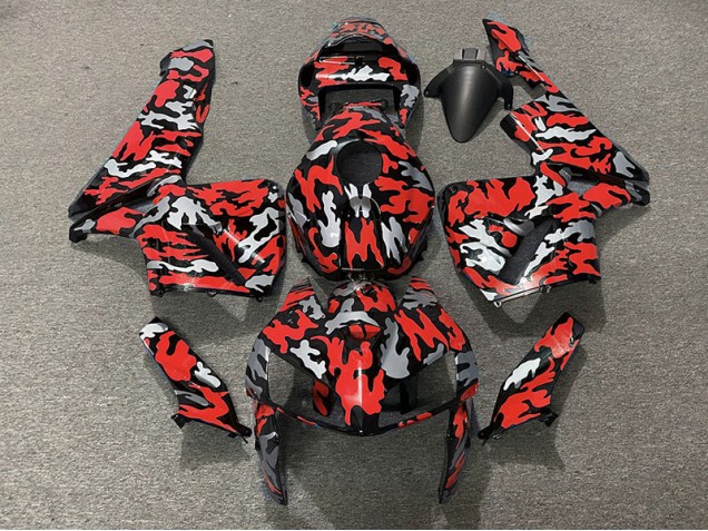 Camouflage & Rouge 2005-2006 Honda CBR600RR Carénage Moto Camouflage & Rouge 2005-2006 Honda CBR600RR Carénage Moto