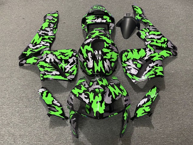 Camouflage & Vert 2005-2006 Honda CBR600RR Carénage Moto Camouflage & Vert 2005-2006 Honda CBR600RR Carénage Moto