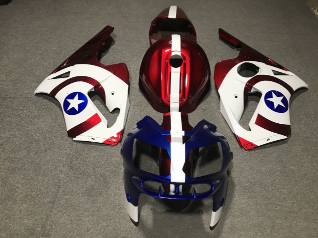 Capitaine Amérique 2002-2005 Kawasaki ZX12R Carénage Moto Capitaine Amérique 2002-2005 Kawasaki ZX12R Carénage Moto