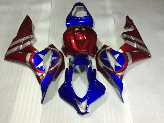 Capitaine Amérique 2007-2008 Honda CBR600RR Carénage Moto Capitaine Amérique 2007-2008 Honda CBR600RR Carénage Moto