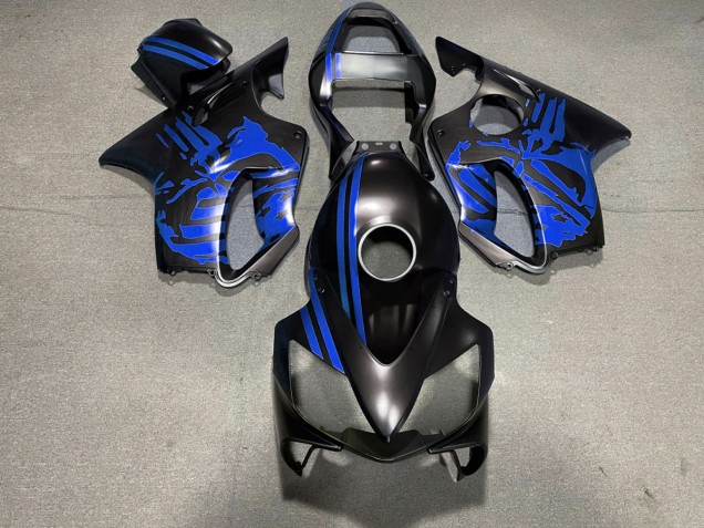 Crane Noir Mat & Bleu 2001-2003 Honda CBR600 F4i Carénage Moto Crane Noir Mat & Bleu 2001-2003 Honda CBR600 F4i Carénage Moto