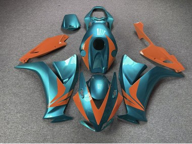 Cyan Brillant & Orange 2012-2016 Honda CBR1000RR Carénage Moto