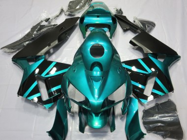 Design Bleu Sarcelle & Noir Brillant 2005-2006 Honda CBR600RR Carénage Moto