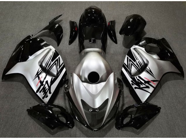 Design Noir Brillant & Argent 2008-2020 Suzuki GSXR 1300 Carénage Moto Design Noir Brillant & Argent 2008-2020 Suzuki GSXR 1300 Carénage Moto