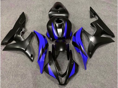 Design Noir Mat & Bleu 2007-2008 Honda CBR600RR Carénage Moto