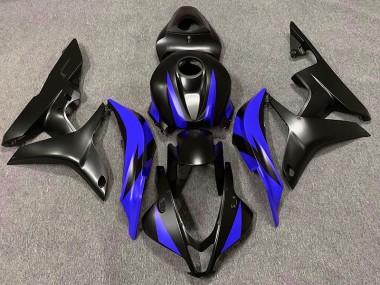 Design Noir Mat & Bleu 2007-2008 Honda CBR600RR Carénage Moto