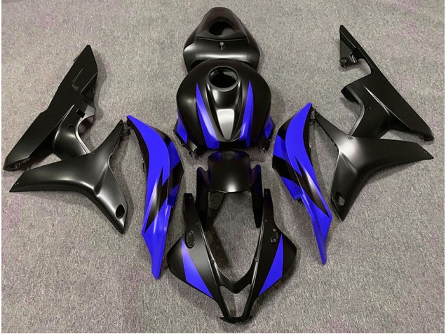 Design Noir Mat & Bleu 2007-2008 Honda CBR600RR Carénage Moto Design Noir Mat & Bleu 2007-2008 Honda CBR600RR Carénage Moto