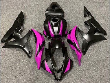 Design Noir Mat & Rose 2007-2008 Honda CBR600RR Carénage Moto