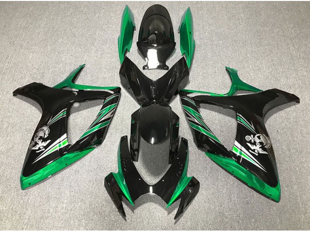 Design Vert Brillant & Noir 2006-2007 Suzuki GSXR 600-750 Carénage Moto Design Vert Brillant & Noir 2006-2007 Suzuki GSXR 600-750 Carénage Moto