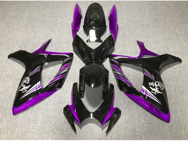 Design Violet & Noir Brillant 2006-2007 Suzuki GSXR 600-750 Carénage Moto Design Violet & Noir Brillant 2006-2007 Suzuki GSXR 600-750 Carénage Moto