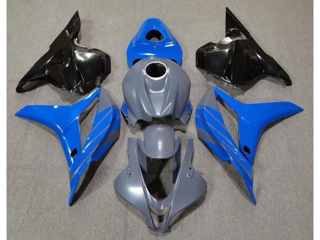 Double Bleu Sur Gris 2009-2012 Honda CBR600RR Carénage Moto