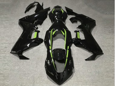 Doublure Noir Brillant & Vert Citron 2017-2023 Honda CBR1000RR Carénage Moto