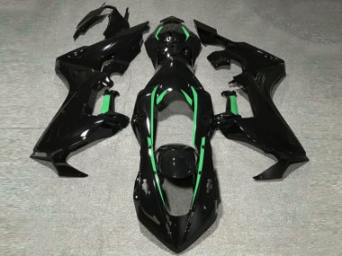 Doublure Noir Brillant & Vert Forêt 2017-2023 Honda CBR1000RR Carénage Moto
