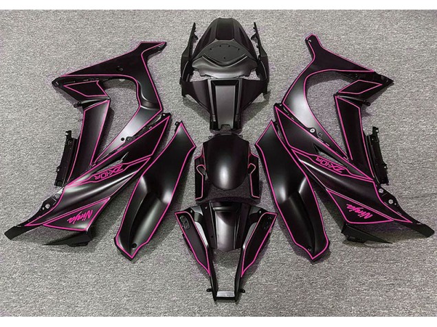 Doublure Noir Mat & Rose 2011-2015 Kawasaki ZX10R Carénage Moto Doublure Noir Mat & Rose 2011-2015 Kawasaki ZX10R Carénage Moto