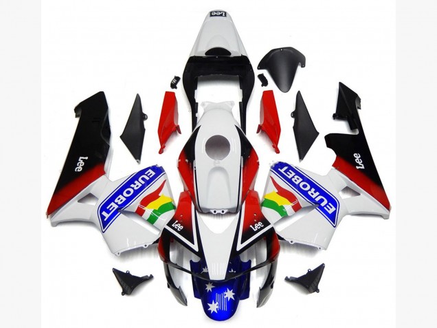 EuroBet Couleurs Brillantes 2003-2004 Honda CBR600RR Carénage Moto EuroBet Couleurs Brillantes 2003-2004 Honda CBR600RR Carénage Moto