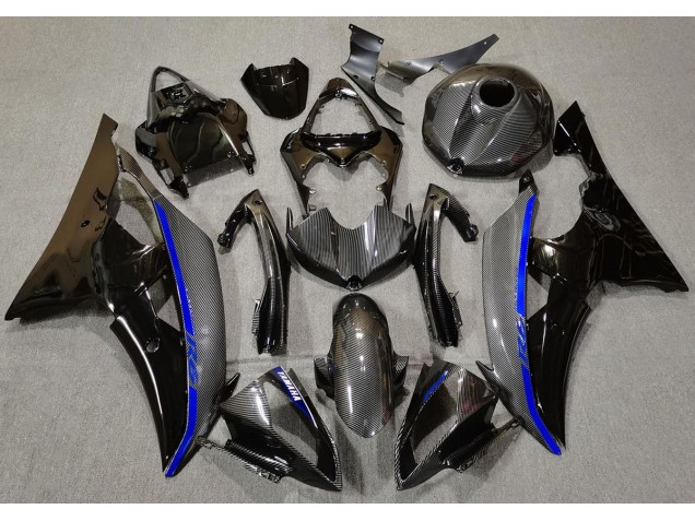 Fiber De Carbone & Bleu 2008-2016 Yamaha R6 Carénage Moto Fiber De Carbone & Bleu 2008-2016 Yamaha R6 Carénage Moto