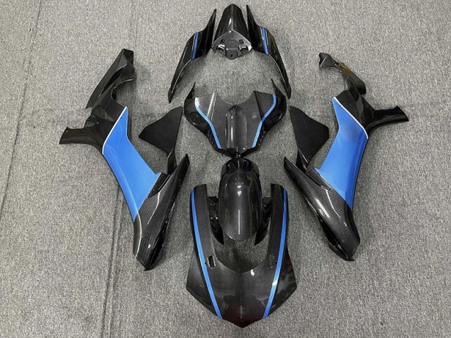 Fiber De Carbone & Bleu Clair 2015-2019 Yamaha R1 Carénage Moto Fiber De Carbone & Bleu Clair 2015-2019 Yamaha R1 Carénage Moto