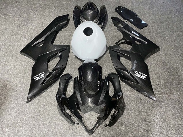 Fiber De Carbone Style & Blanc Brillant 2005-2006 Suzuki GSXR 1000 Carénage Moto Fiber De Carbone Style & Blanc Brillant 2005-2006 Suzuki GSXR 1000 Carénage Moto