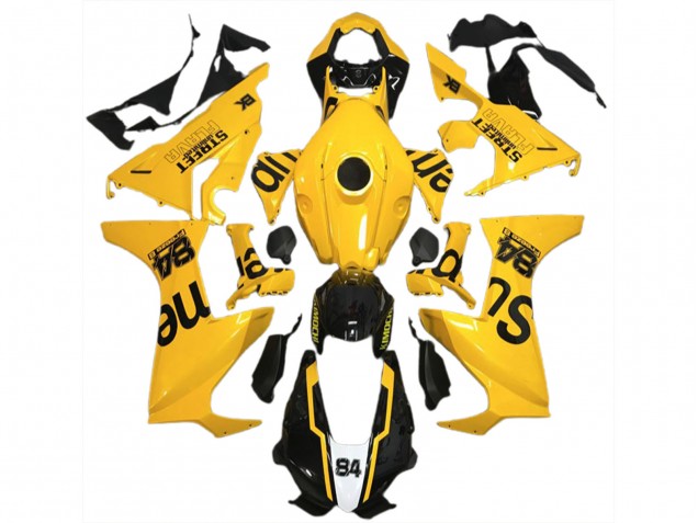 Flava De La Rue Jaune 2017-2023 Honda CBR1000RR Carénage Moto Flava De La Rue Jaune 2017-2023 Honda CBR1000RR Carénage Moto