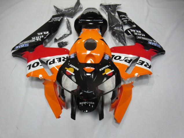 Fond Noir Repsol 2005-2006 Honda CBR600RR Carénage Moto Fond Noir Repsol 2005-2006 Honda CBR600RR Carénage Moto