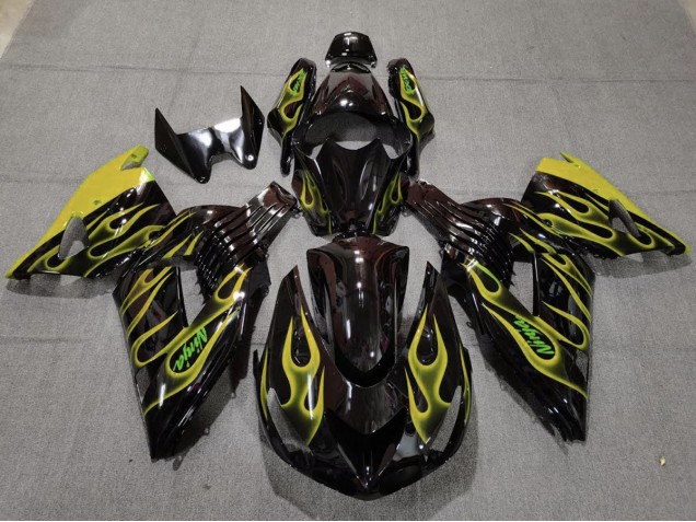 Giallo Fiamma 2006-2011 Kawasaki ZX14R Carénage Moto Giallo Fiamma 2006-2011 Kawasaki ZX14R Carénage Moto