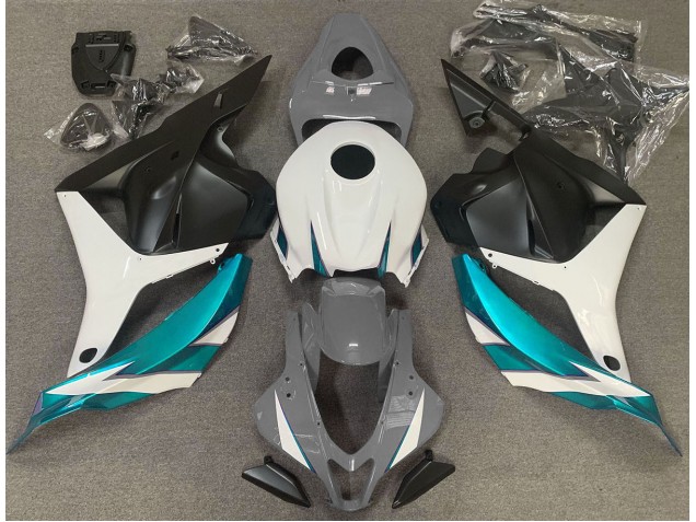 Gris Brillant Blanc & Bleu Clair 2009-2012 Honda CBR600RR Carénage Moto Gris Brillant Blanc & Bleu Clair 2009-2012 Honda CBR600RR Carénage Moto