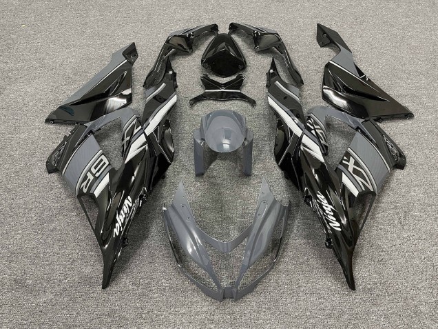 Gris Brillant & Noir 2013-2018 Kawasaki ZX6R Carénage Moto Gris Brillant & Noir 2013-2018 Kawasaki ZX6R Carénage Moto