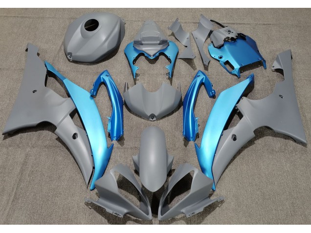 Gris Mat & Bleu Ciel 2008-2016 Yamaha R6 Carénage Moto Gris Mat & Bleu Ciel 2008-2016 Yamaha R6 Carénage Moto