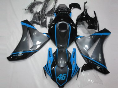 Gris Motul & Bleu Clair 2008-2011 Honda CBR1000RR Carénage Moto