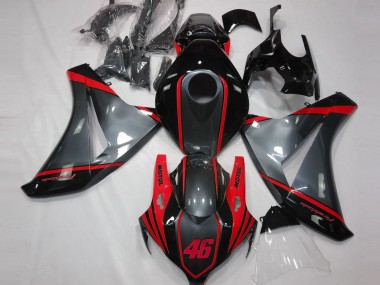 Gris Motul & Rouge 2008-2011 Honda CBR1000RR Carénage Moto
