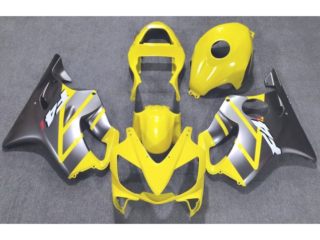 Jaune & Argent Mat 2001-2003 Honda CBR600 F4i Carénage Moto Jaune & Argent Mat 2001-2003 Honda CBR600 F4i Carénage Moto