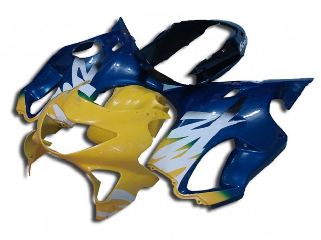 Jaune & Bleu 1999-2000 Honda CBR600 F4 Carénage Moto Jaune & Bleu 1999-2000 Honda CBR600 F4 Carénage Moto