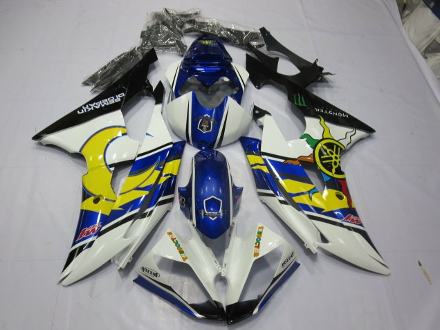 Jaune & Bleu 2008-2016 Yamaha R6 Carénage Moto Jaune & Bleu 2008-2016 Yamaha R6 Carénage Moto