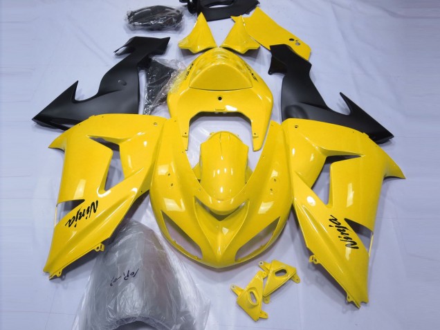 Jaune Brillant 2006-2007 Kawasaki ZX10R Carénage Moto Jaune Brillant 2006-2007 Kawasaki ZX10R Carénage Moto