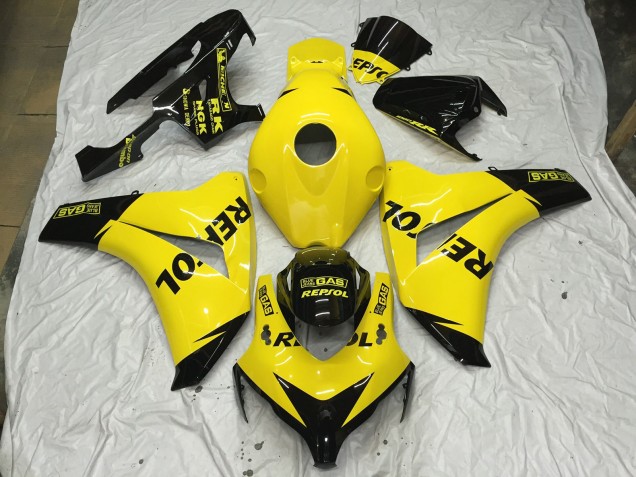 Jaune Brillant Repsol 2008-2011 Honda CBR1000RR Carénage Moto Jaune Brillant Repsol 2008-2011 Honda CBR1000RR Carénage Moto