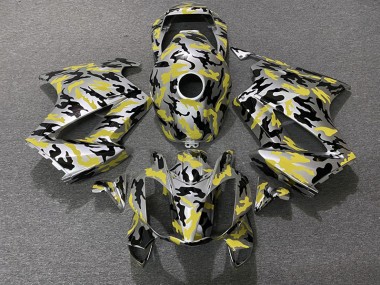 Jaune Camouflage 2002-2012 Honda VFR800 Carénage Moto