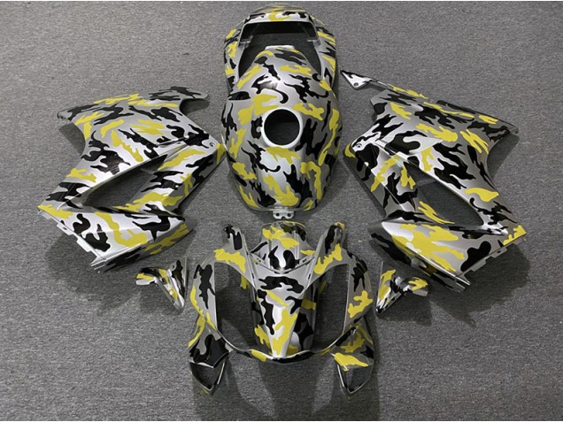 Jaune Camouflage 2002-2012 Honda VFR800 Carénage Moto Jaune Camouflage 2002-2012 Honda VFR800 Carénage Moto