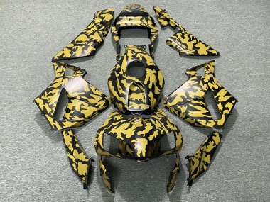 Jaune Camouflage 2003-2004 Honda CBR600RR Carénage Moto