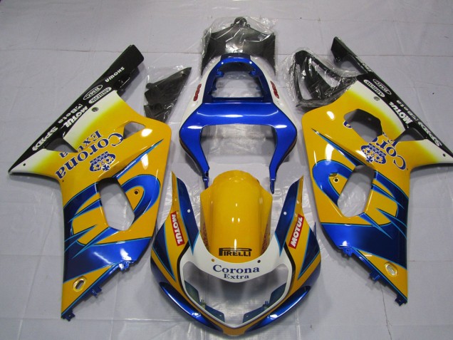 Jaune Corona 2001-2003 Suzuki GSXR 600-750 Carénage Moto Jaune Corona 2001-2003 Suzuki GSXR 600-750 Carénage Moto