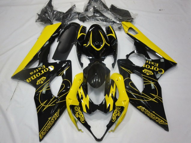 Jaune Corona 2005-2006 Suzuki GSXR 1000 Carénage Moto Jaune Corona 2005-2006 Suzuki GSXR 1000 Carénage Moto