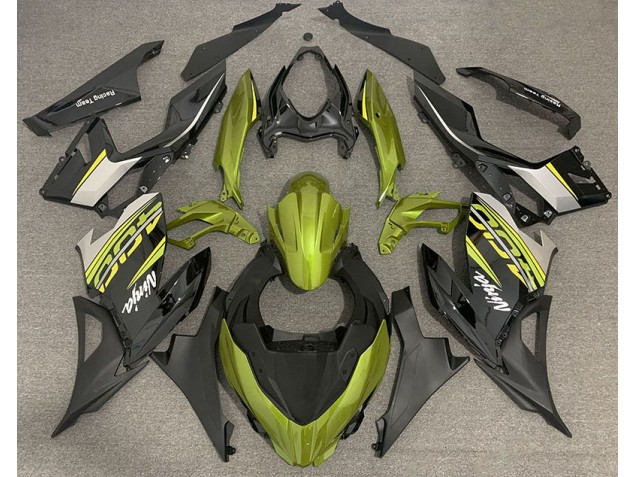 Jaune Liquide & Gris 2018-2023 Kawasaki Ninja 400 Carénage Moto Jaune Liquide & Gris 2018-2023 Kawasaki Ninja 400 Carénage Moto
