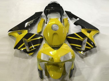 Jaune Moutarde & Noir Brillant 2003-2004 Honda CBR600RR Carénage Moto