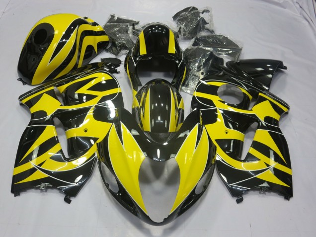 Jaune & Noir 1997-2007 Suzuki GSXR 1300 Carénage Moto Jaune & Noir 1997-2007 Suzuki GSXR 1300 Carénage Moto