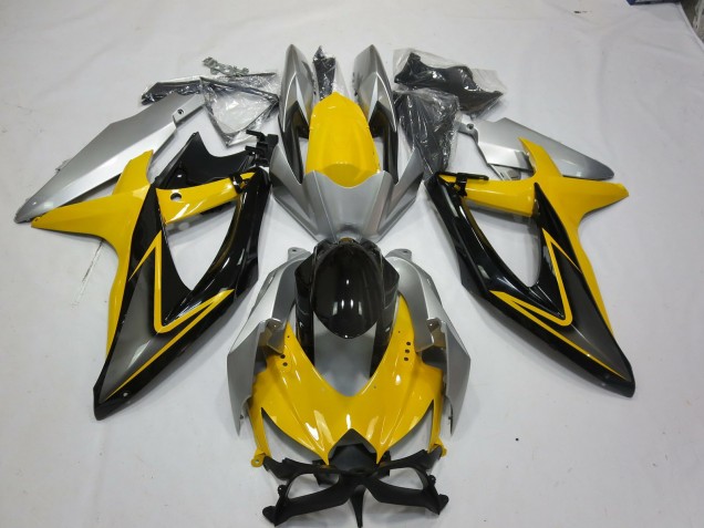 Jaune Noir 2008-2010 Suzuki GSXR 600-750 Carénage Moto Jaune Noir 2008-2010 Suzuki GSXR 600-750 Carénage Moto