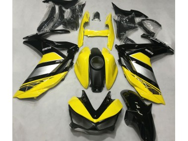 Jaune & Noir Brillant 2015-2018 Yamaha R3 Carénage Moto