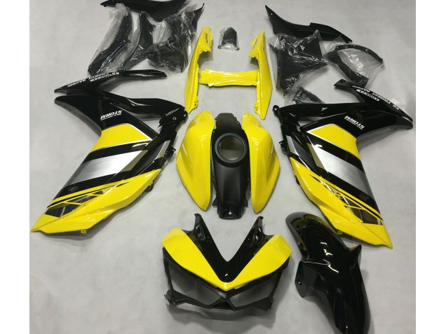 Jaune & Noir Brillant 2015-2018 Yamaha R3 Carénage Moto Jaune & Noir Brillant 2015-2018 Yamaha R3 Carénage Moto
