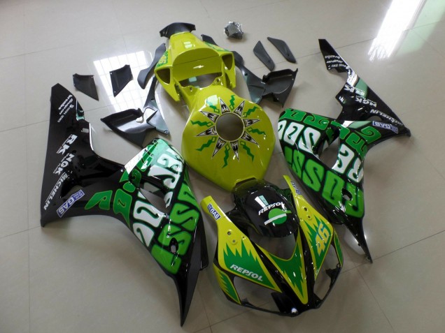 Jaune Rossi 2006-2007 Honda CBR1000RR Carénage Moto Jaune Rossi 2006-2007 Honda CBR1000RR Carénage Moto