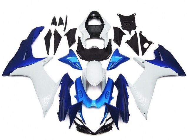 Kit De Style Uni Blanc & Bleu 2011-2024 Suzuki GSXR 600-750 Carénage Moto Kit De Style Uni Blanc & Bleu 2011-2024 Suzuki GSXR 600-750 Carénage Moto